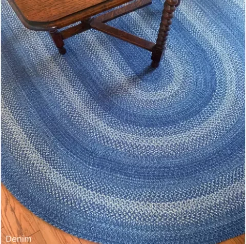 Baja Blue Cotton Braided Oval Rugs –