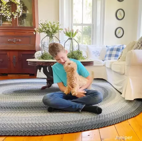 Oval Braided Rugs - Washable, Pet-friendly, Easy to Clean
