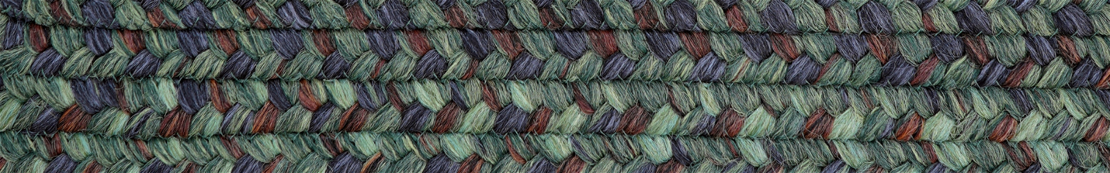 Multi - Oval - Square - Green Braided Rugs