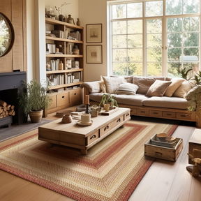 Room Barcelona Terracotta Braided Area Rug