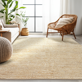 Room Mocha Mist Jute And Wool Mix Rug For Farmhouse Decor