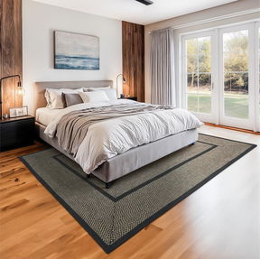 Room Manchester Black Jute Braided Rug