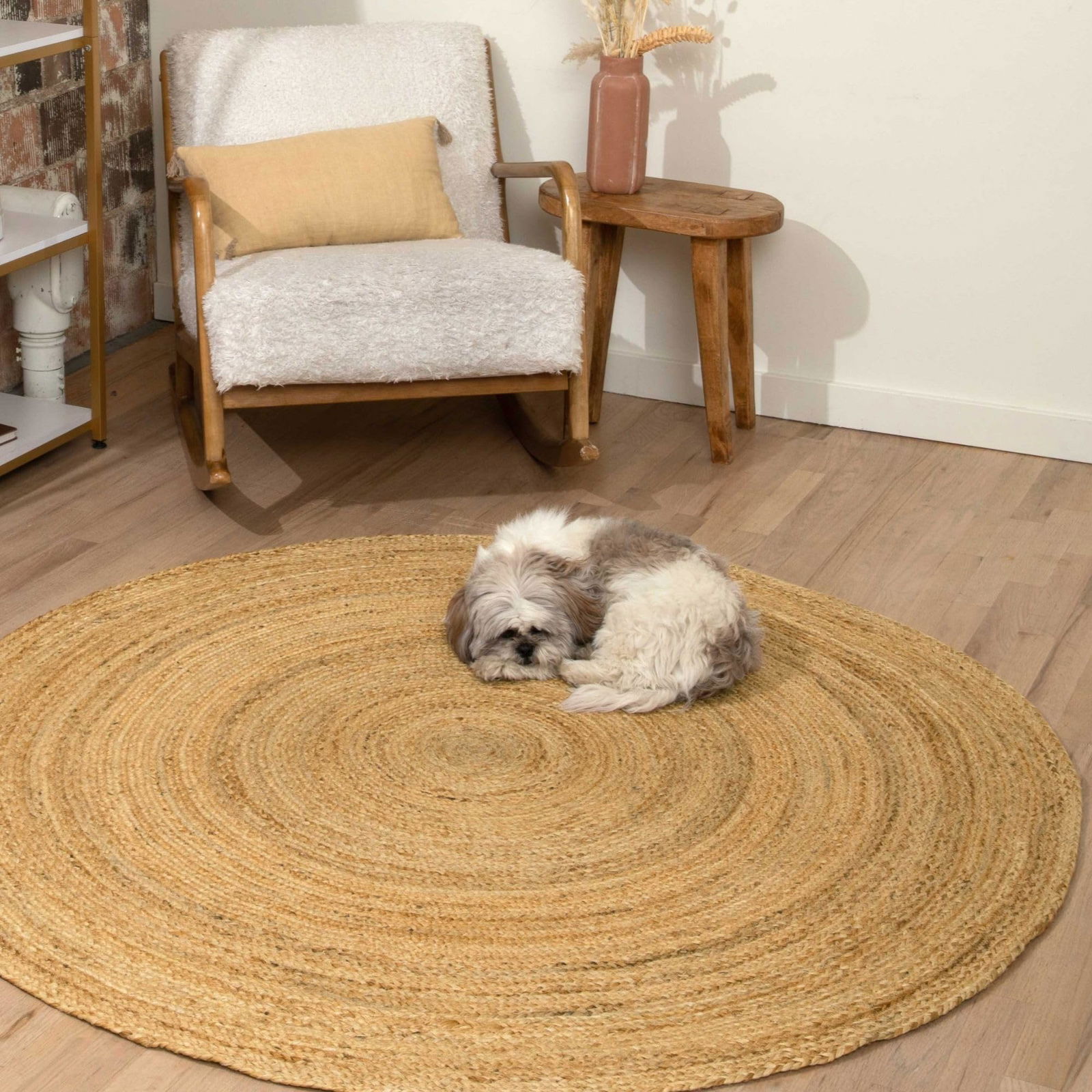 Natural Jute outlet Multi Colour Round Rugs, Natural Jute And Cotton Rug, Eco Friendly Rugs, Natural Artisan Jute Rug, diameter Size 60* inch