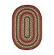 Chester Red Jute Braided Oval Rug farmhouse country style