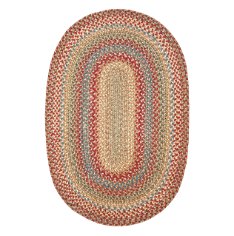 Azalea red-tan-beige Color Jute Braided Oval Rugs online