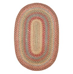 Azalea red-tan-beige Color Jute Braided Oval Rugs online