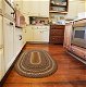 Biscotti Multi Color Cotton Braided Oval Rug for kitchen