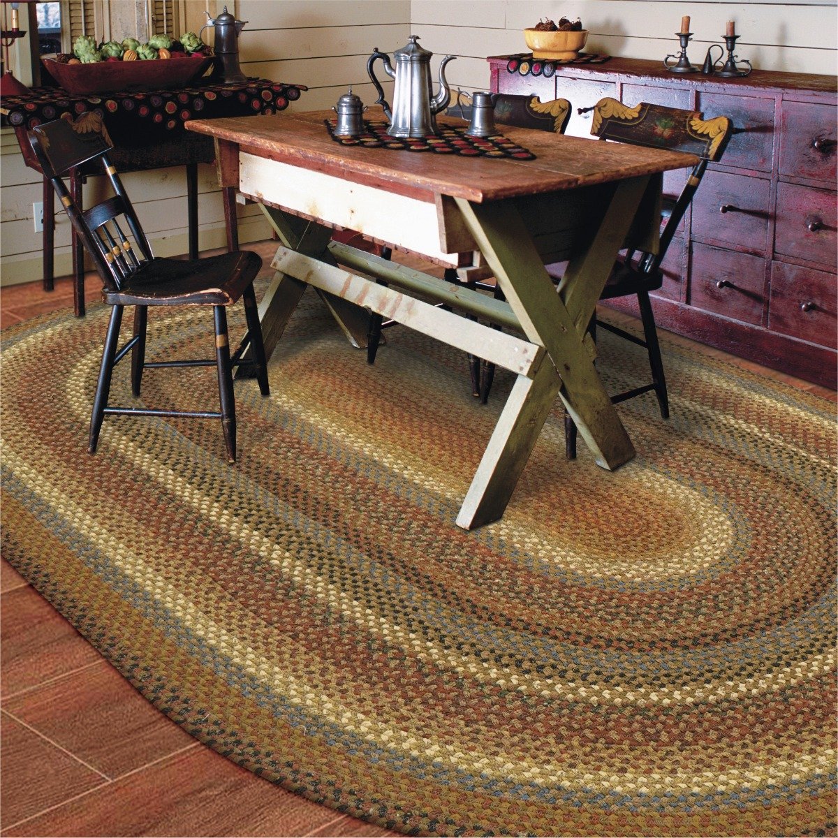 Peppercorn Cotton Braided Rugs by Homespice Decor