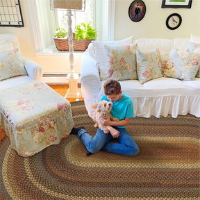 Room Biscotti Multi Color Oval Braided Rugs