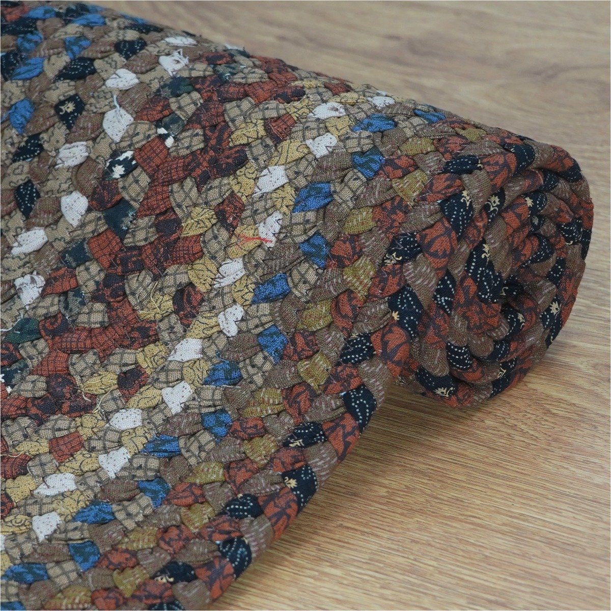 Biscotti Multi Color Rectangular Cotton Braided Rugs Reversible