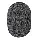 Black Ultra Durable Small Braided Oval Rug In Set
