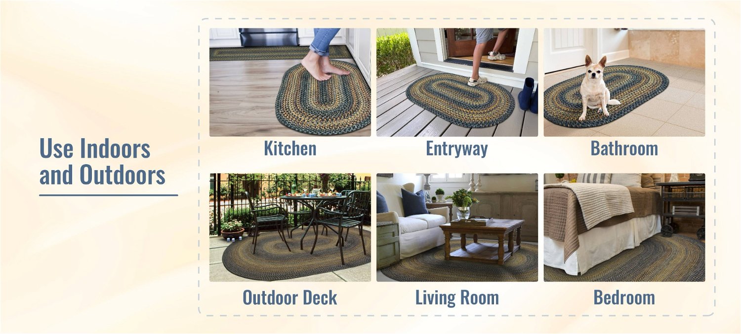 Black Forest Outdoor Braided Oval Rug can be used anywhere indoor and outdoors