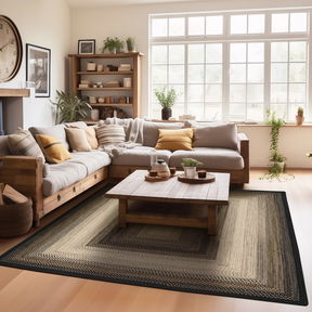 Room Black Mist Braided Area Rugs