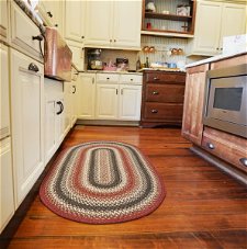 Chester Red Braided Oval Rug
