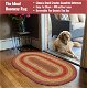 Cider Barn Red Jute Braided Oval Rug for Indoor Entryway
