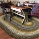 Cocoa Bean Black - Grey Cotton Braided Oval Rug for dining room