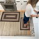 brown washable kitchen braided rug set