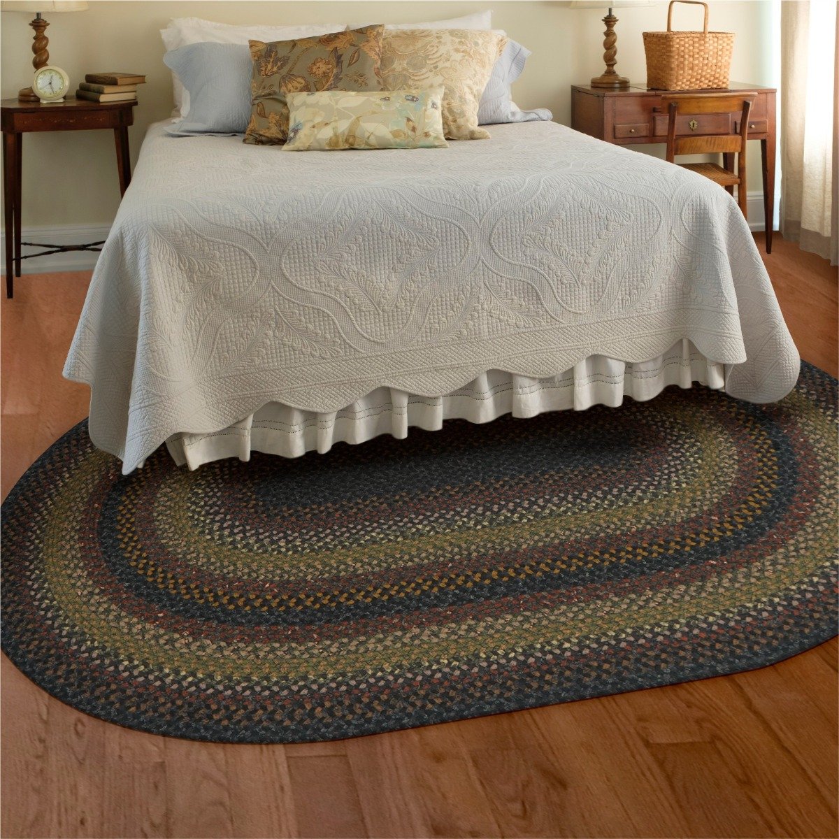 Neverland Multi Color Cotton Braided Oval Rugs