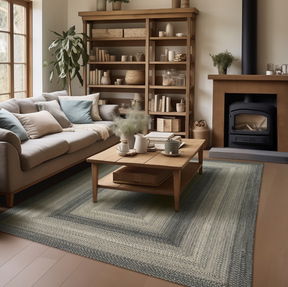 Room Flint Hill Grey Jute Braided Area Rugs