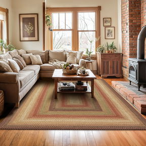 Room Gingerbread Jute Brown Braided Rugs
