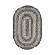 Graphite Grey Ultra Durable Small Braided Rugs Oval In Set