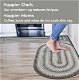 Graphite Grey Indoor/Outdoor Braided Oval Rug for kitchen