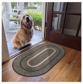 Manchester Black Jute Braided Oval Rugs