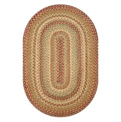Harvest Beige Jute Braided oval Rug Handmade