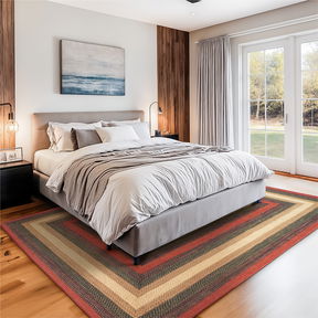 Room Highland Burgundy Jute Braided Rug