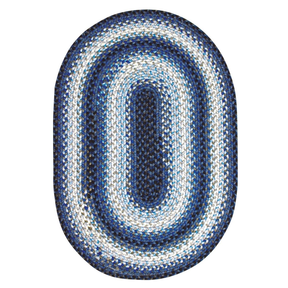 Juniper Blue Ultra Durable Small Braided Oval Rugs In Set