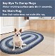 Blue Indoor/Outdoor Braided Washable Oval Rug for Bathroom