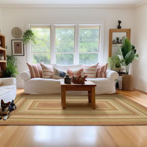 Room Harvest Beige Braided Jute Area Rugs