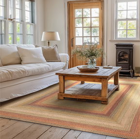 Room Kingston Jute Multi Color Braided Rug