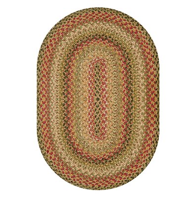 Cider Barn Braided Red - Gold - Brown - Green, Reversible Rugs