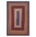 Log Cabin Step Multi Color Braided Rugs