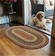 Neverland Multi Color Cotton Braided Oval Rugs for entryway 