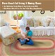 Azalea red-tan-beige Oval Rug for living room