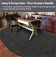 Black Outdoor Braided Oval Rug for Dining Room