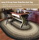 Black Mist Outdoor Braided Oval Rug for dining and living room