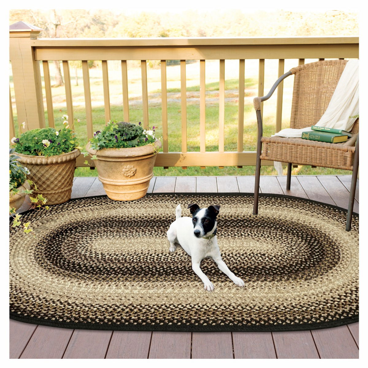 Oval on sale braided rugs
