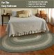 Green Indoor/Outdoor Braided Oval Washable Rug for Bedroom
