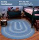 Denim Blue Braided Oval Rug for bedroom