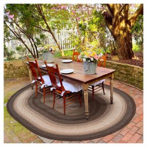 Room Driftwood Brown Oval Rugs