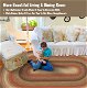 Living Room & Dining Room Brown - Deep Red Jute Braided oval Rug