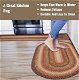 Kitchen Gingerbread Brown - Deep Red Jute Braided oval Rug