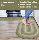 Green Braided Oval Rug for Kitchen