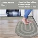 Grey Cloud Jute Braided Oval Rug for kitchen