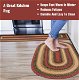 Highland Red, Navy & Cream Jute Braided Oval Rug for kitchen