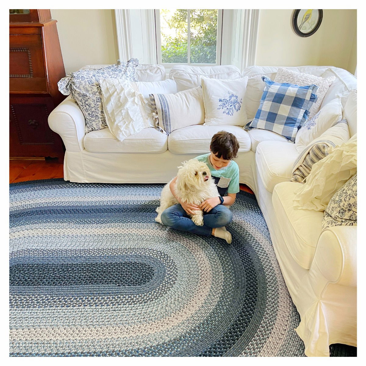 Oval outlet braided rugs