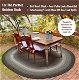 Midnight Moon Brown - Grey Indoor/Outdoor Braided Oval Rug for deck
